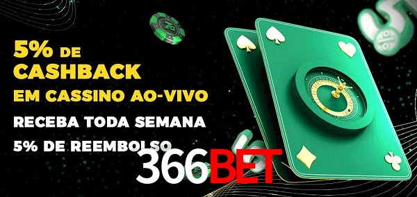 Promoções do cassino ao Vivo 366bet